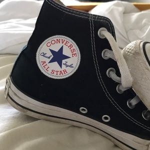 Black high top converse